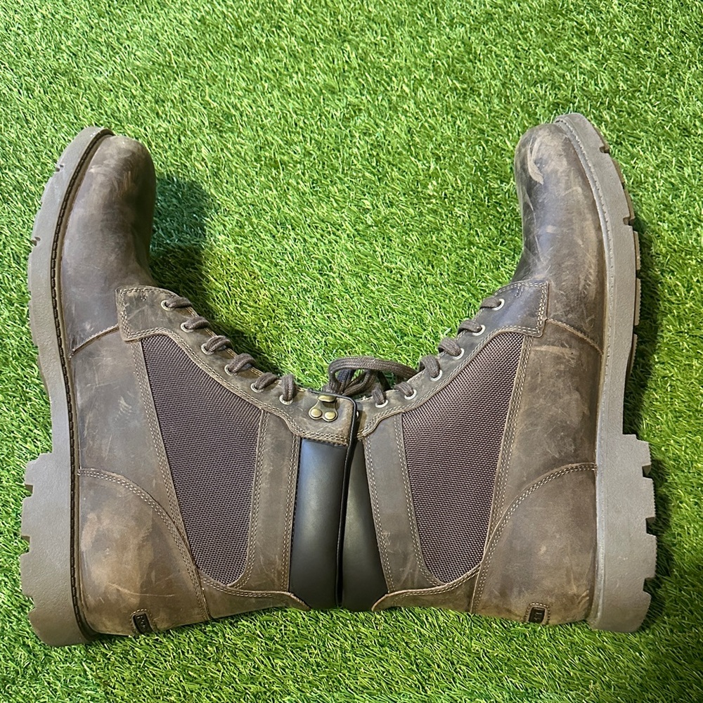 Rockport Brown Lace-Up Hiking Casual Work Style Boots Size 15 - Picture 5 of 5